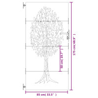 Produktbild för Trädgårdsgrind 85x175 cm rosttrögt stål träddesign