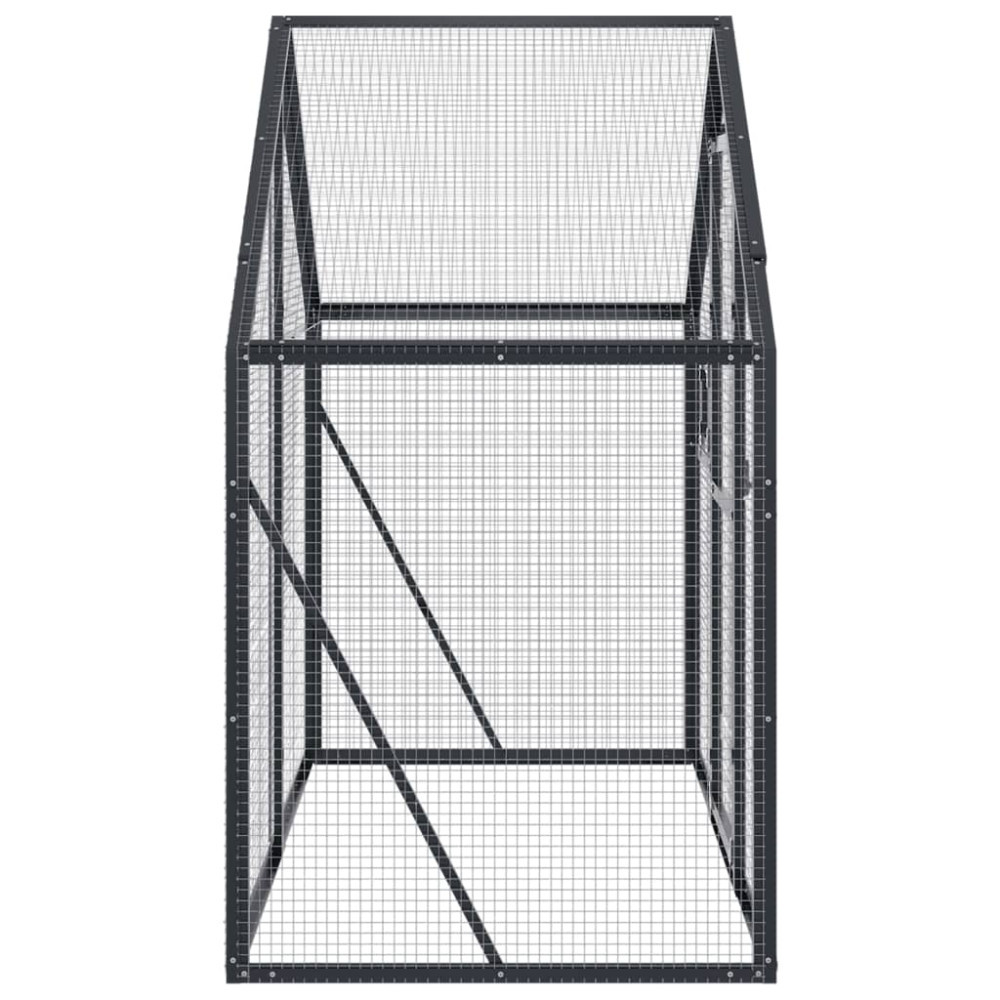 Produktbild för Fågelvoljär antracit 179x100x185 cm aluminium