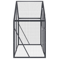 Produktbild för Fågelvoljär antracit 179x100x185 cm aluminium