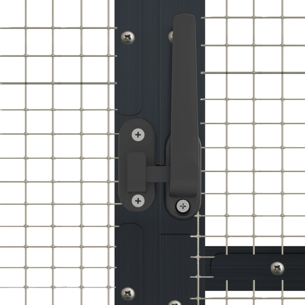 Produktbild för Fågelvoljär antracit 179x100x185 cm aluminium