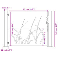 Produktbild för Trädgårdsgrind 105x105 cm rosttrögt stål gräsdesign