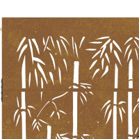 Produktbild för Trädgårdsgrind 85x200 cm rosttrögt stål bambudesign