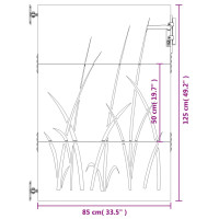 Produktbild för Trädgårdsgrind 85x125 cm rosttrögt stål gräsdesign