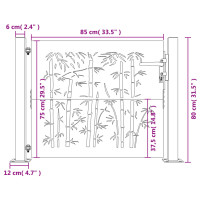 Produktbild för Trädgårdsgrind 105x80 cm rosttrögt stål bambudesign