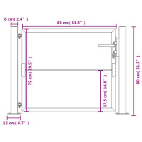 Produktbild för Trädgårdsgrind 105x80 cm rosttrögt stål