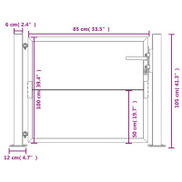 Produktbild för Trädgårdsgrind 105x105 cm rosttrögt stål