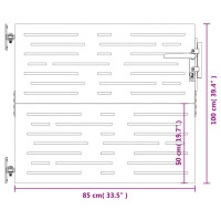 Produktbild för Trädgårdsgrind 85x100 cm rosttrögt stål fyrkantig design