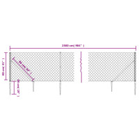 Produktbild för Gunnebostängsel med markspett grön 0,8x25 m