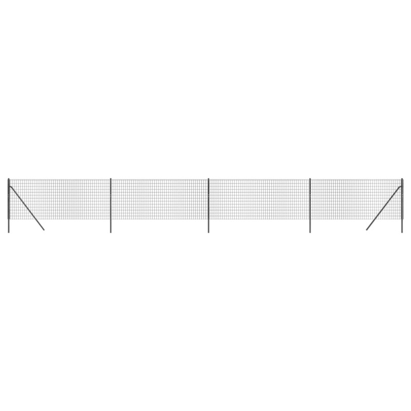 Produktbild för Stängsel antracit 0,8x10 m galvaniserat stål