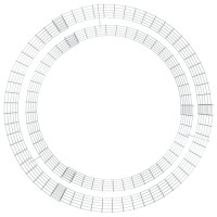 Produktbild för Gabion för eldstad Ø 100 cm galvaniserat järn