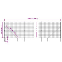 Produktbild för Stängsel med markspett grön 2,2x25 m