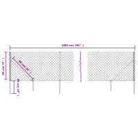 Produktbild för Gunnebostängsel med markspett grön 0,8x10 m