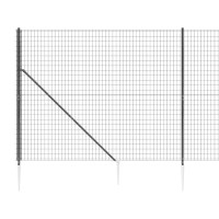 Produktbild för Stängsel med markspett antracit 1,6x25 m