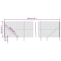 Produktbild för Stängsel med markspett grön 2,2x10 m