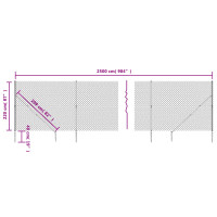 Produktbild för Gunnebostängsel med markspett grön 2,2x25 m