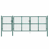 Produktbild för Nätgrind grön 400x175 cm galvaniserat stål