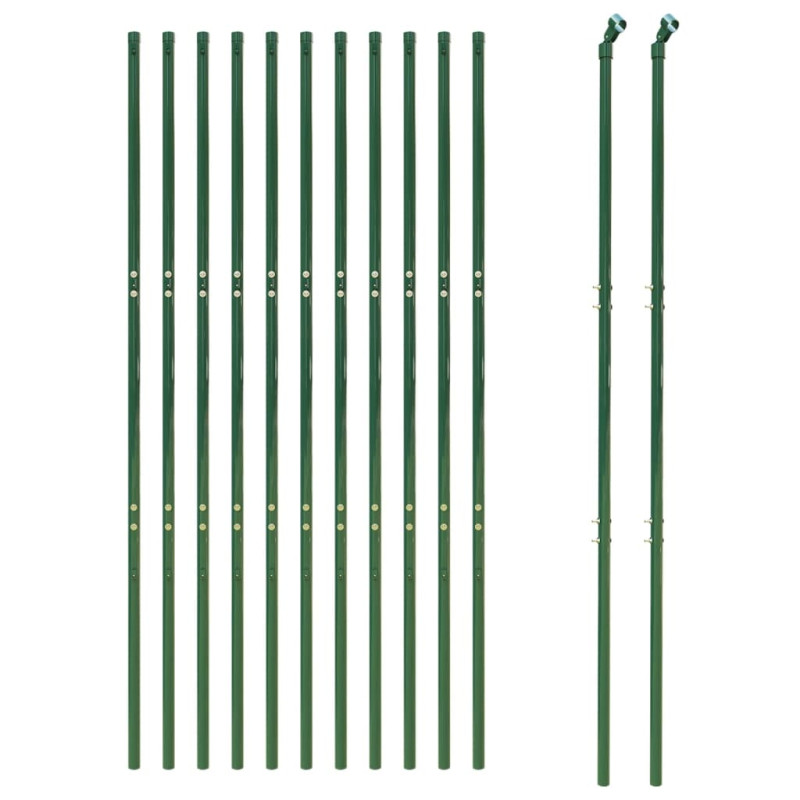 Produktbild för Stängsel grön 2,2x25 m galvaniserat stål