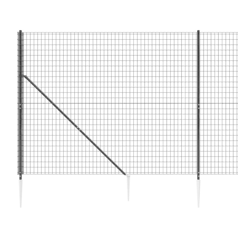 Produktbild för Stängsel med markspett antracit 2x25 m