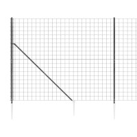 Produktbild för Stängsel med markspett antracit 2,2x10 m