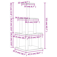 Produktbild för Klösträd med sisalpelare mörkgrå 111 cm