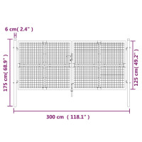 Produktbild för Nätgrind silver 300x175 cm galvaniserat stål