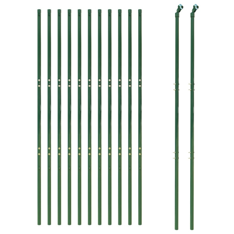 Produktbild för Stängsel grön 1,8x25 m galvaniserat stål
