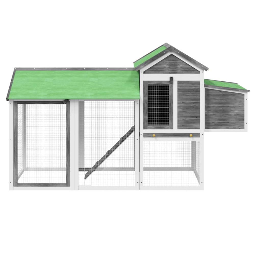Produktbild för Hönshus grå 193x65x117 cm massiv furu