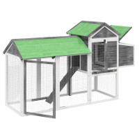 Produktbild för Hönshus grå 193x65x117 cm massiv furu