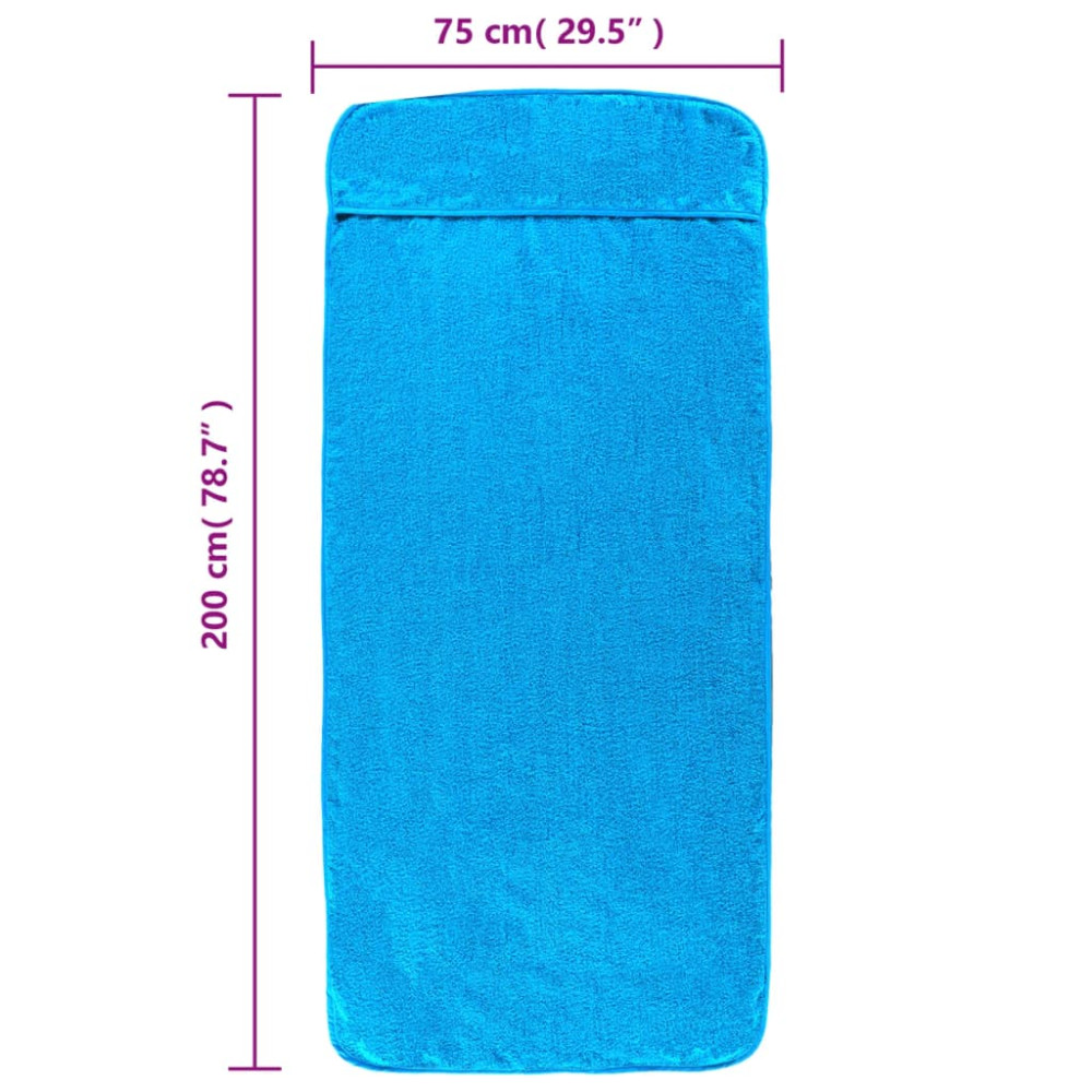 Produktbild för Badhanddukar 2 st turkos 75x200 cm tyg 400 gsm
