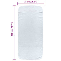 Produktbild för Badhanddukar 2 st vita 75x200 cm tyg 400 gsm