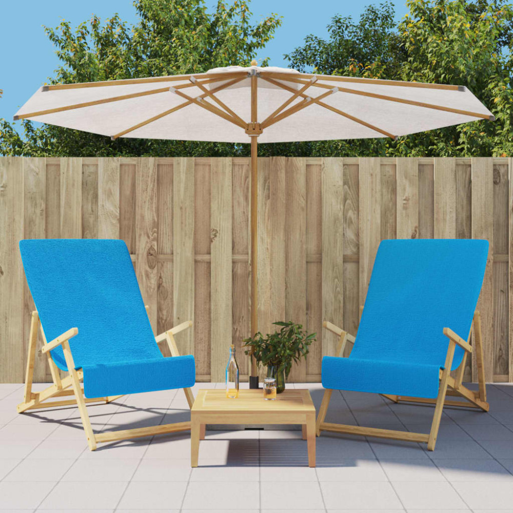 Produktbild för Badhanddukar 2 st turkos 60x135 cm tyg 400 gsm