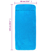 Produktbild för Badhanddukar 2 st turkos 60x135 cm tyg 400 gsm