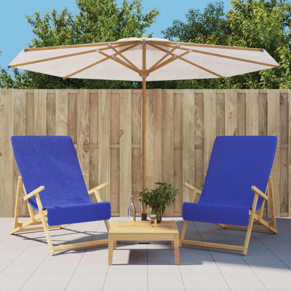 Produktbild för Badhanddukar 2 st kungsblå 60x135 cm tyg 400 gsm