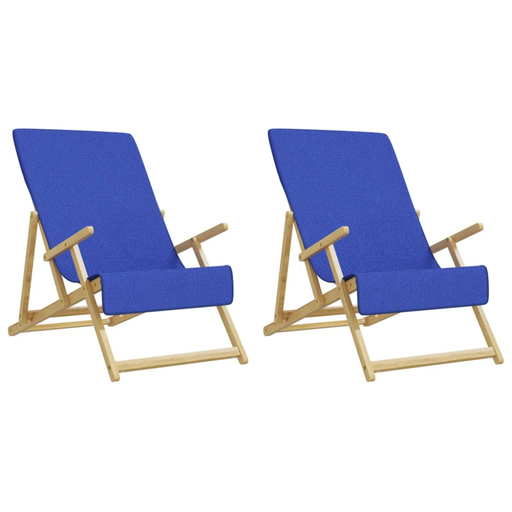 Produktbild för Badhanddukar 2 st kungsblå 60x135 cm tyg 400 gsm