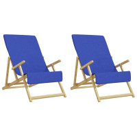 Produktbild för Badhanddukar 2 st kungsblå 60x135 cm tyg 400 gsm