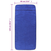 Produktbild för Badhanddukar 2 st kungsblå 60x135 cm tyg 400 gsm