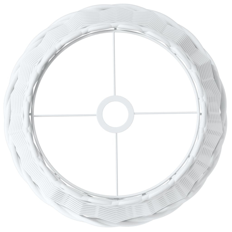 Produktbild för Taklampskärm vit Ø38x23 cm korgmaterial