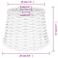 Produktbild för Lampskärm vit Ø25x17 cm korgmaterial