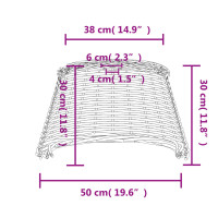 Produktbild för Lampskärm brun Ø50x30 cm korgmaterial