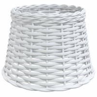 Produktbild för Taklampskärm vit Ø25x17 cm korgmaterial