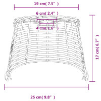 Produktbild för Taklampskärm vit Ø25x17 cm korgmaterial