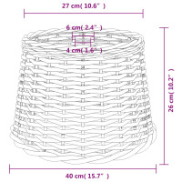 Produktbild för Lampskärm brun Ø40x26 cm korgmaterial