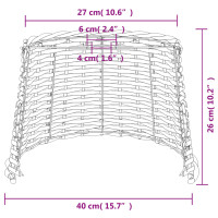 Produktbild för Lampskärm brun Ø40x26 cm korgmaterial