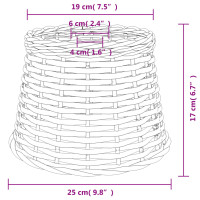 Produktbild för Lampskärm brun Ø25x17 cm korgmaterial