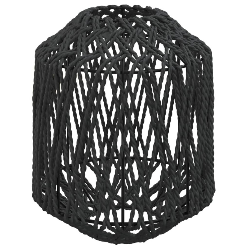 Produktbild för Lampskärm svart Ø23x28 cm järn och papper