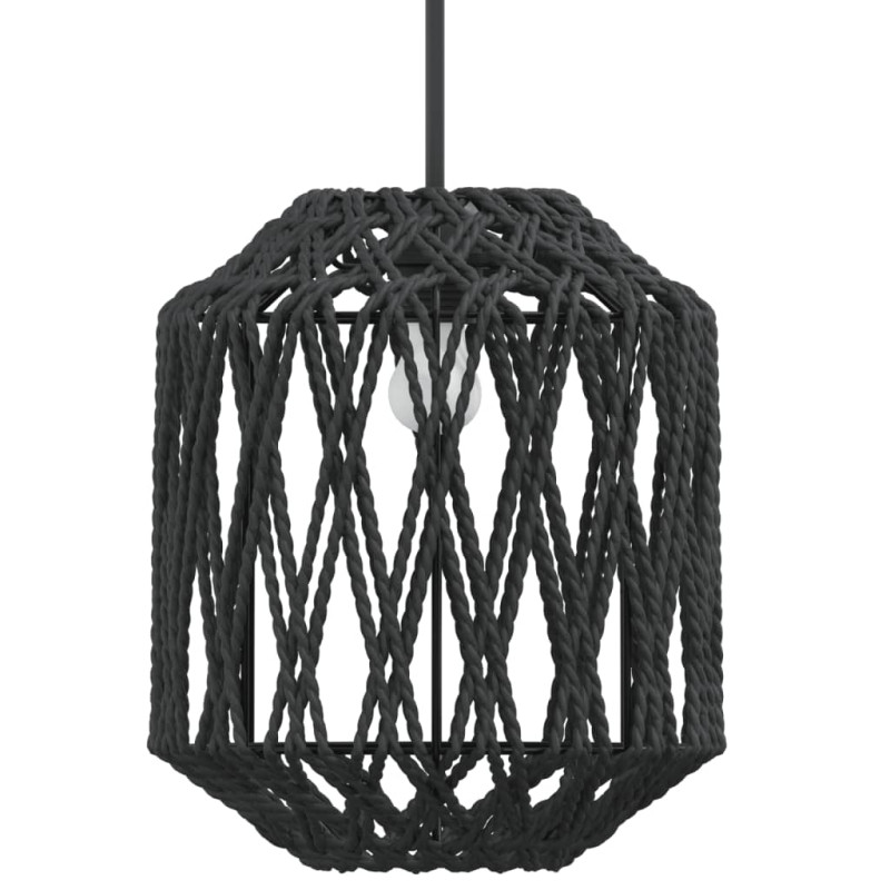 Produktbild för Lampskärm svart Ø23x28 cm järn och papper