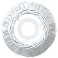 Produktbild för Lampskärm vit Ø15x12 cm korgmaterial