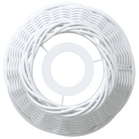Produktbild för Taklampskärm vit Ø15x12 cm korgmaterial