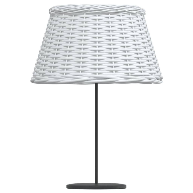 Produktbild för Lampskärm vit Ø50x20 cm korgmaterial