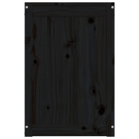 Produktbild för Tvättkorg svart 44x44x66 cm massiv furu